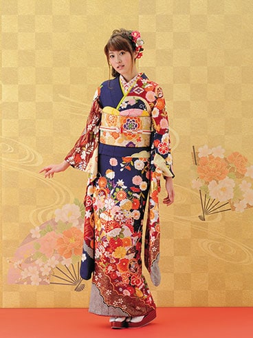 振袖 レンタル 紺